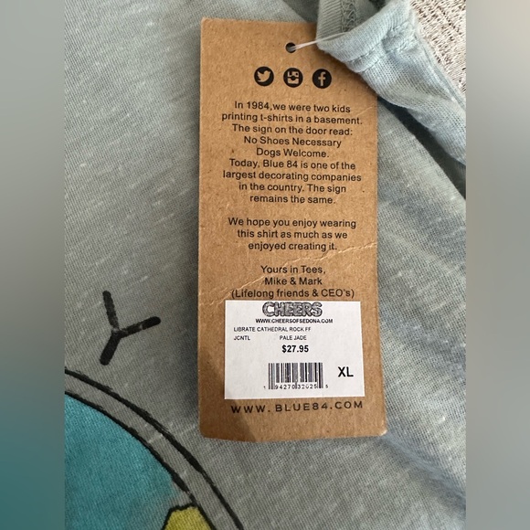 Happy Trails Sedona Red Rocks Flowy Tank Top Women’s XL Graphic Tee Cheers - Picture 3 of 5